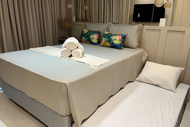 Flat pé na areia c/ vista mar 501 Breeze - MyFlats