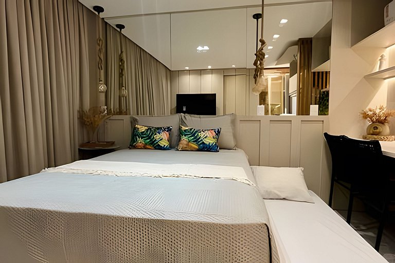 Flat pé na areia c/ vista mar 501 Breeze - MyFlats