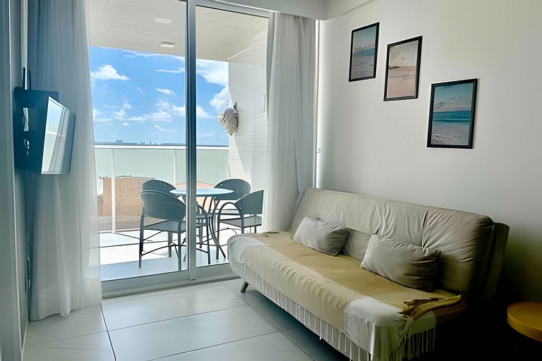 Flat pé na areia c/vista 406B Branco Haus -MyFlats