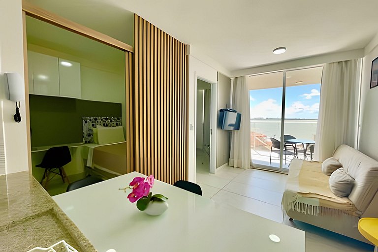 Flat pé na areia c/vista 406B Branco Haus -MyFlats