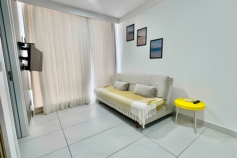 Flat pé na areia c/vista 406B Branco Haus -MyFlats