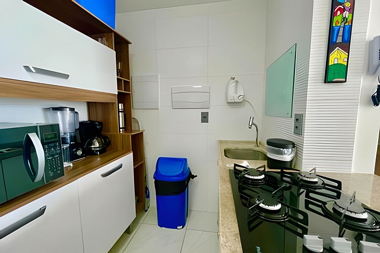 Flat pé na areia c/vista 406B Branco Haus -MyFlats