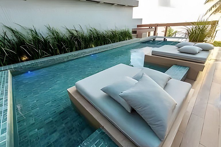 Flat pé na areia c/vista 406B Branco Haus -MyFlats