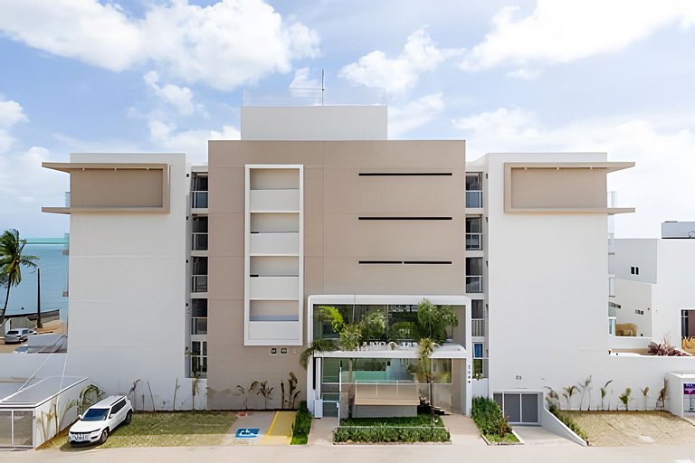 Flat pé na areia c/ vista mar 409 B Branco Haus