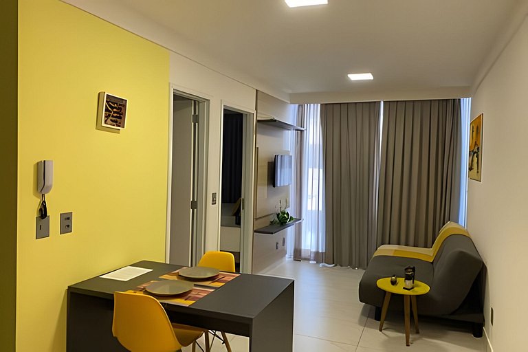 Flat pé na areia c/ vista mar Branco Haus - MyFlats