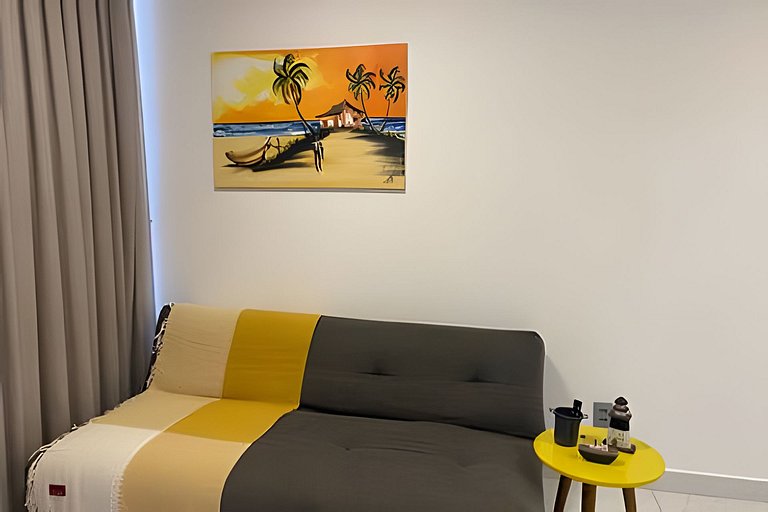 Flat pé na areia c/ vista mar 409 B Branco Haus