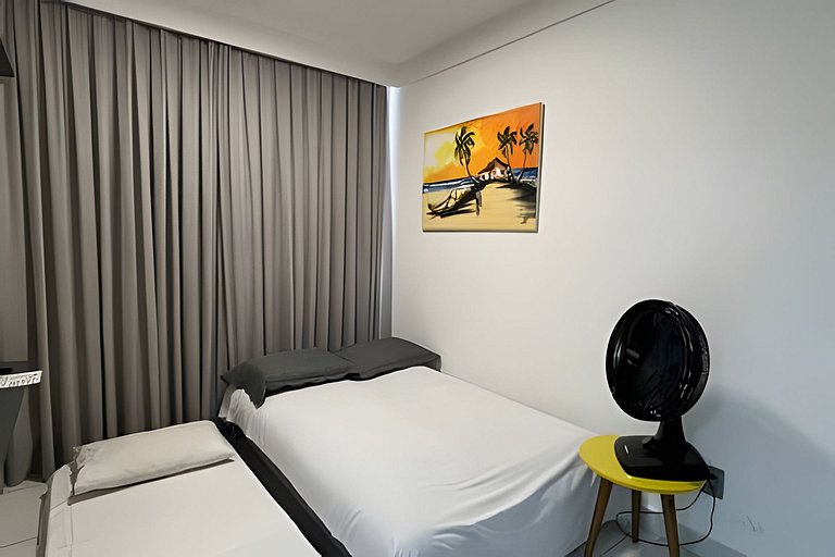 Flat pé na areia c/ vista mar Branco Haus - MyFlats