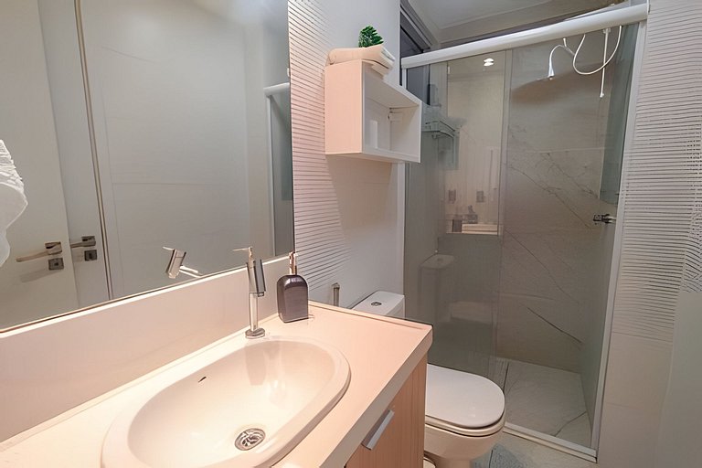 Flat pé na areia c/ vista mar Branco Haus - MyFlats