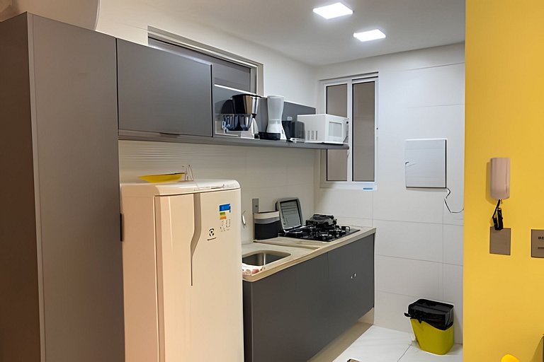 Flat pé na areia c/ vista mar Branco Haus - MyFlats