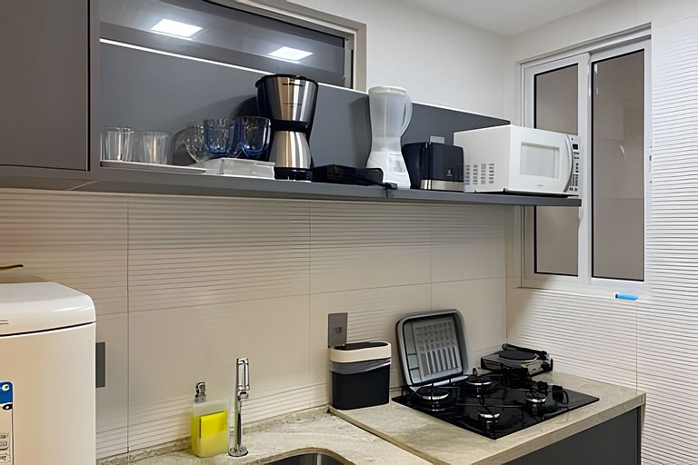 Flat pé na areia c/ vista mar Branco Haus - MyFlats