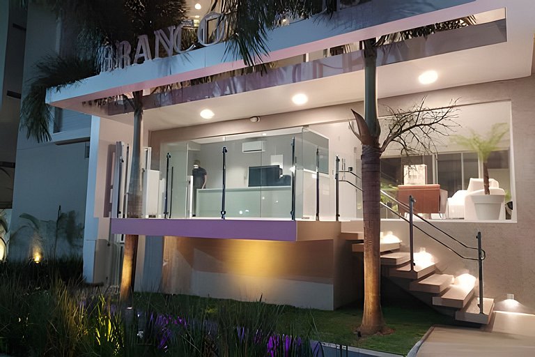 Flat pé na areia c/ vista mar Branco Haus - MyFlats