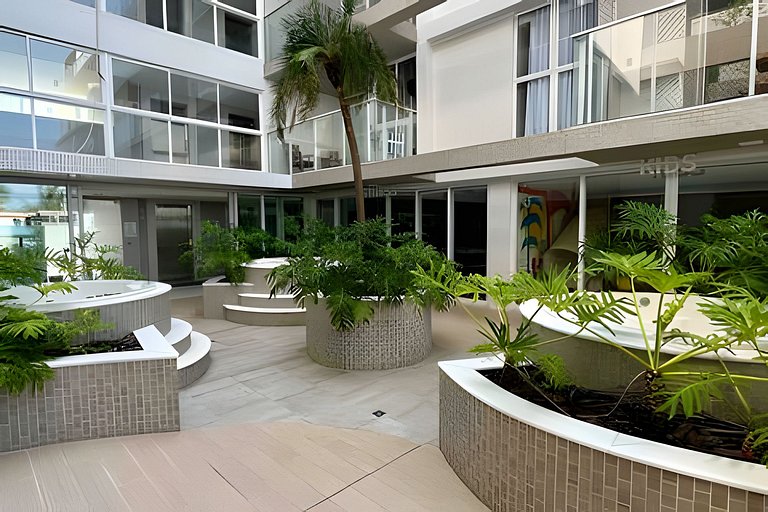 Flat pé na areia c/ vista mar 409 B Branco Haus