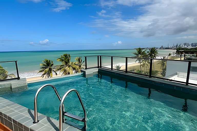 Flat pé na areia com vista lateral mar 212 Breeze