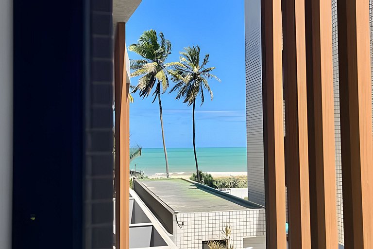 Flat pé na areia com vista lateral mar 212 Breeze