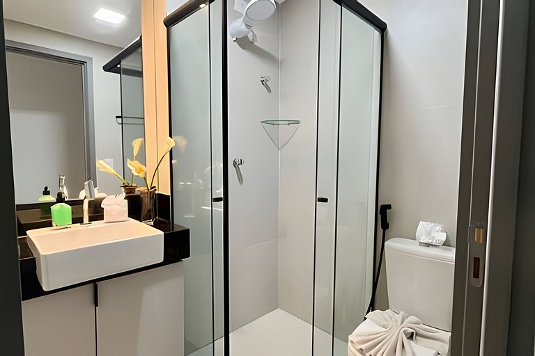 Flat pé na areia com vista lateral mar 212 Breeze