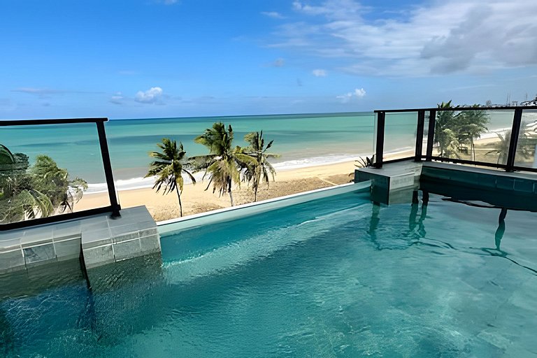 Flat pé na areia com vista lateral mar 212 Breeze