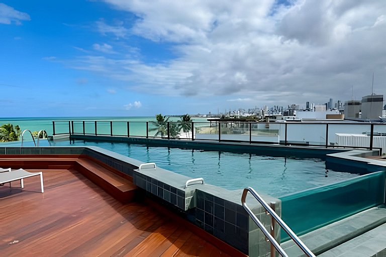 Flat pé na areia com vista mar 403 Breeze -MyFlats