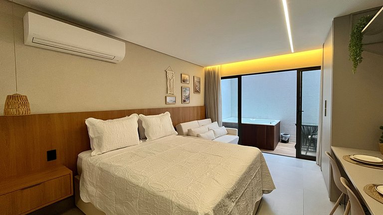 Flat pé na areia c/ área privativa 015 Get Sense