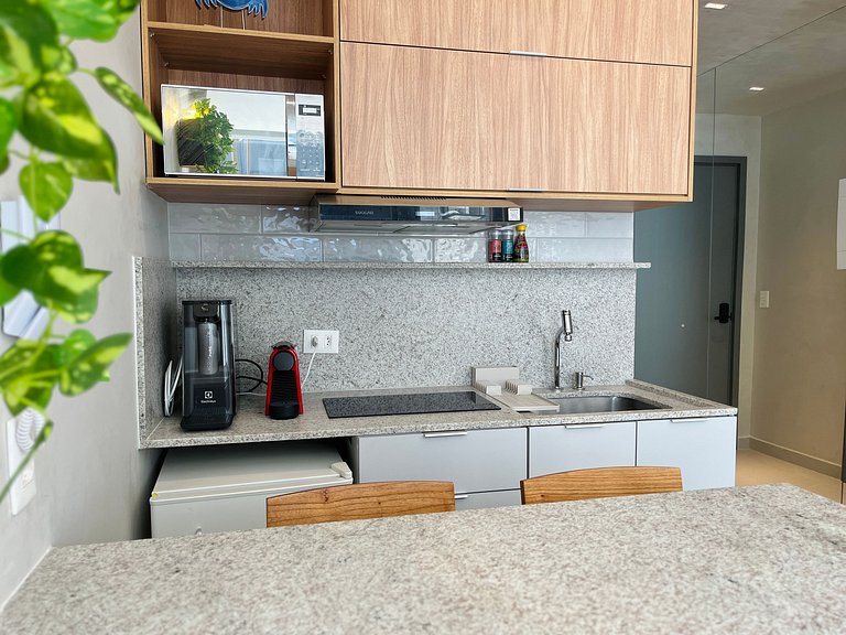 Flat pé na areia c/ vista mar 214 Breeze - MyFlats