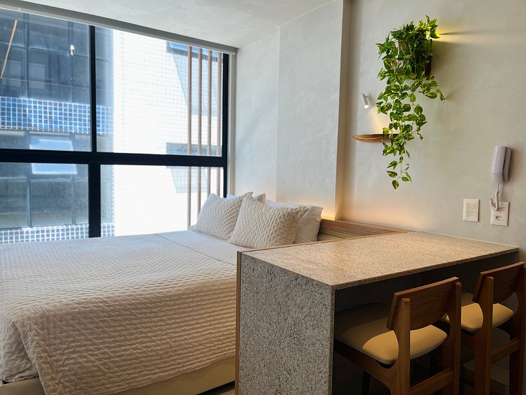 Flat pé na areia c/ vista mar 214 Breeze - MyFlats