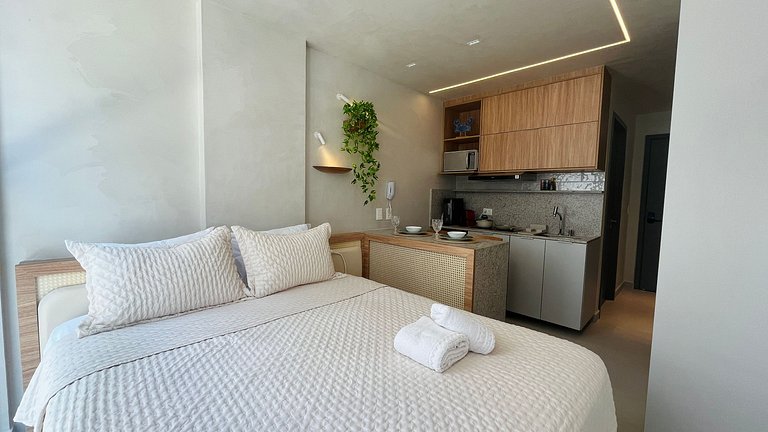 Flat pé na areia c/ vista mar 214 Breeze - MyFlats