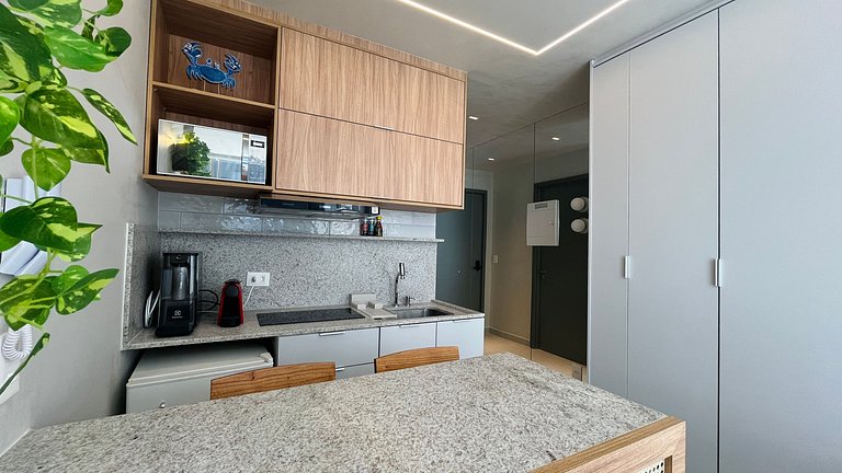 Flat pé na areia c/ vista mar 214 Breeze - MyFlats