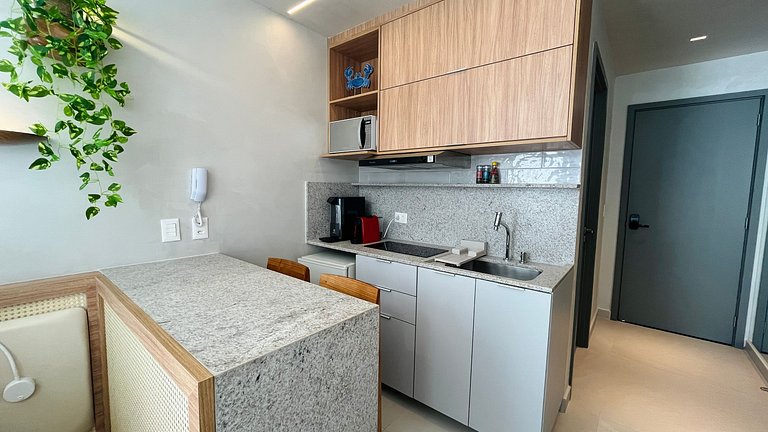 Flat pé na areia c/ vista mar 214 Breeze - MyFlats