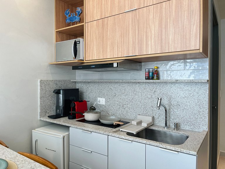 Flat pé na areia c/ vista mar 214 Breeze - MyFlats