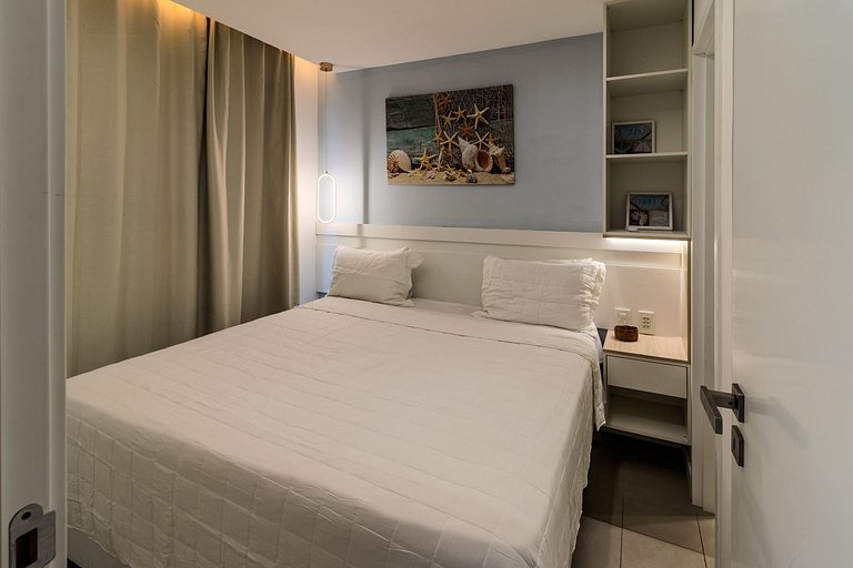 Flat pé na areia c/varanda 202 Smart Bessa