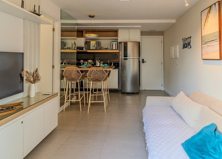 Flat pé na areia c/varanda 202 Smart Bessa