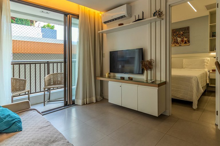 Flat pé na areia c/varanda 202 Smart Bessa