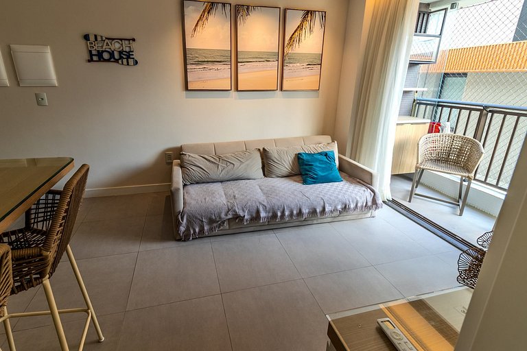 Flat pé na areia c/varanda 202 Smart Bessa