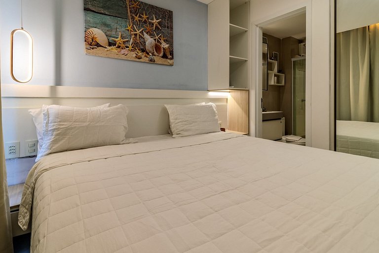 Flat pé na areia c/varanda 202 Smart Bessa