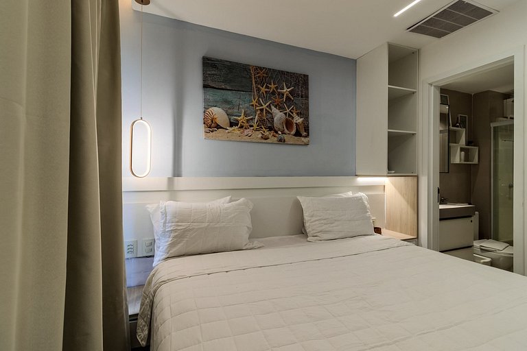 Flat pé na areia c/varanda 202 Smart Bessa