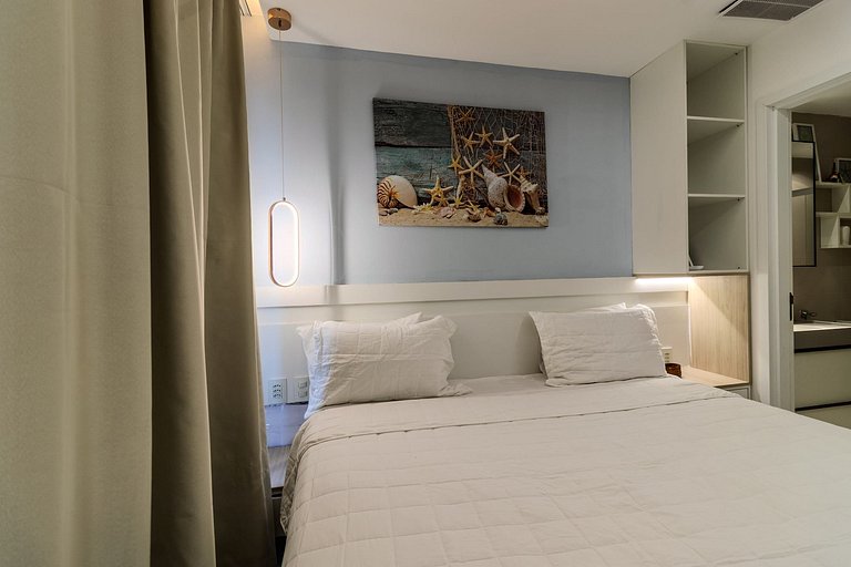 Flat pé na areia c/varanda 202 Smart Bessa