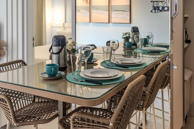 Flat pé na areia c/varanda 202 Smart Bessa