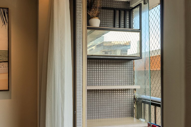 Flat pé na areia c/varanda 202 Smart Bessa