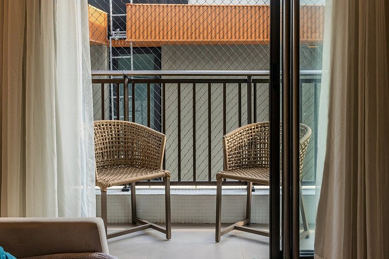 Flat pé na areia c/varanda 202 Smart Bessa