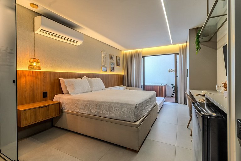 Flat pé na areia c/ área privativa 015 Get Sense