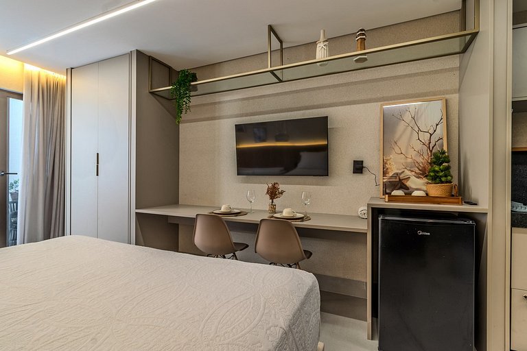 Flat pé na areia c/ área privativa 015 Get Sense