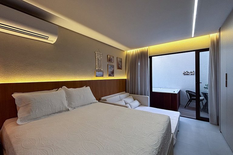 Flat pé na areia c/ área privativa 015 Get Sense