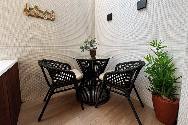 Flat pé na areia c/ jacuzzi privativa 015 Get Sense