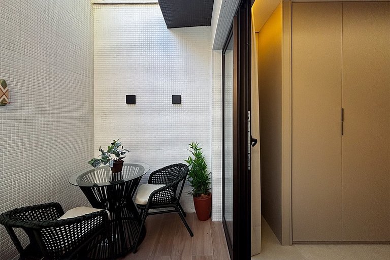 Flat pé na areia c/ jacuzzi privativa 015 Get Sense