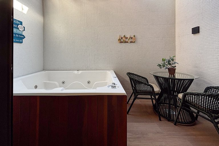 Flat pé na areia c/ área privativa 015 Get Sense