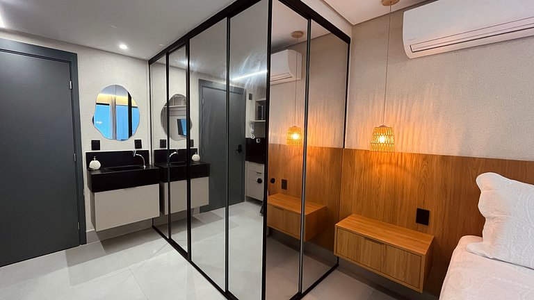 Flat pé na areia c/ jacuzzi privativa 015 Get Sense