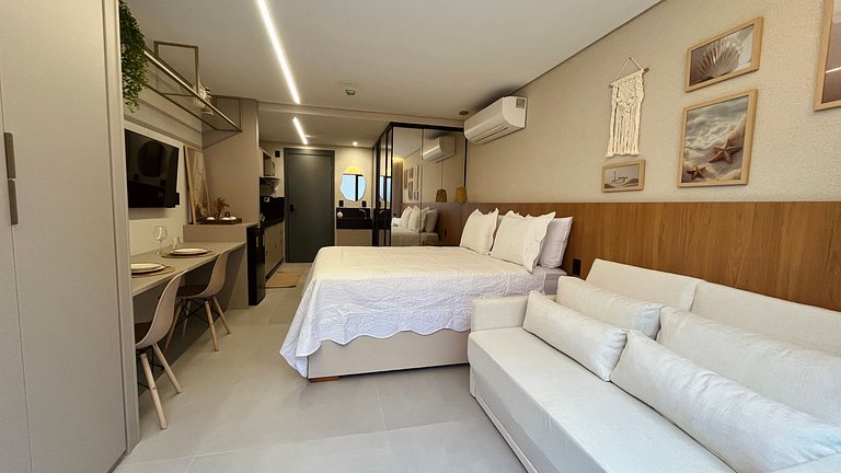 Flat pé na areia c/ jacuzzi privativa 015 Get Sense