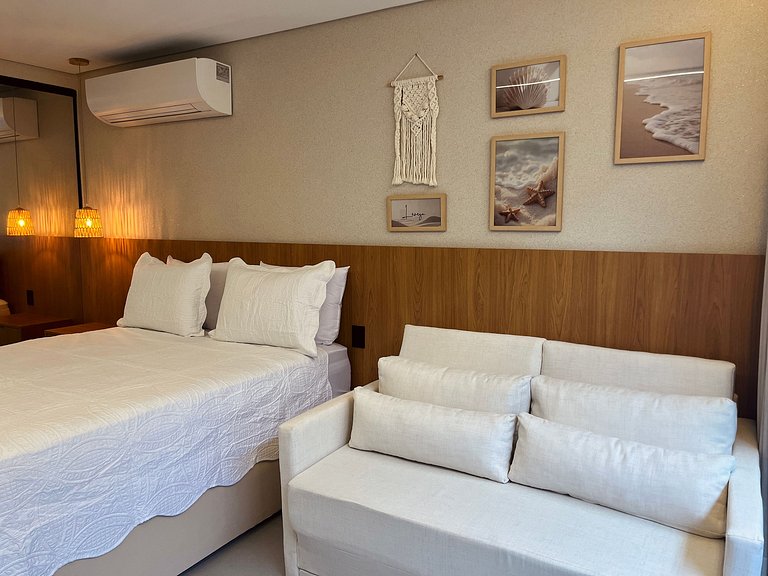 Flat pé na areia c/ jacuzzi privativa 015 Get Sense