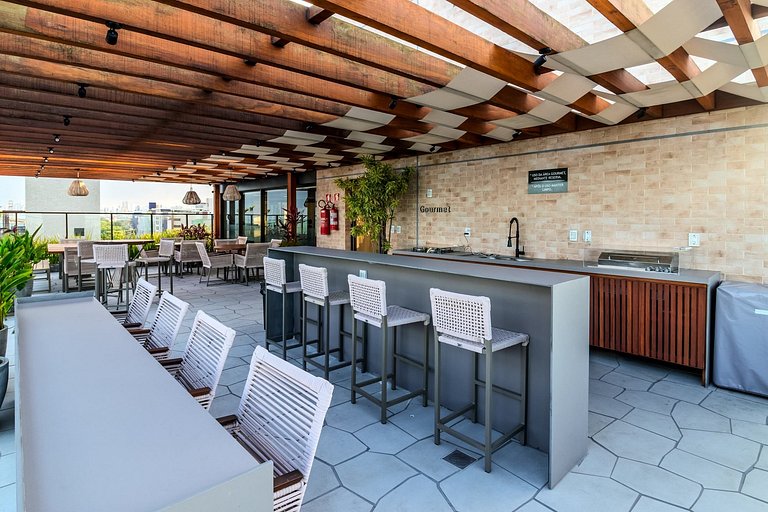 Flat pé na areia c/ jacuzzi privativa 015 Get Sense