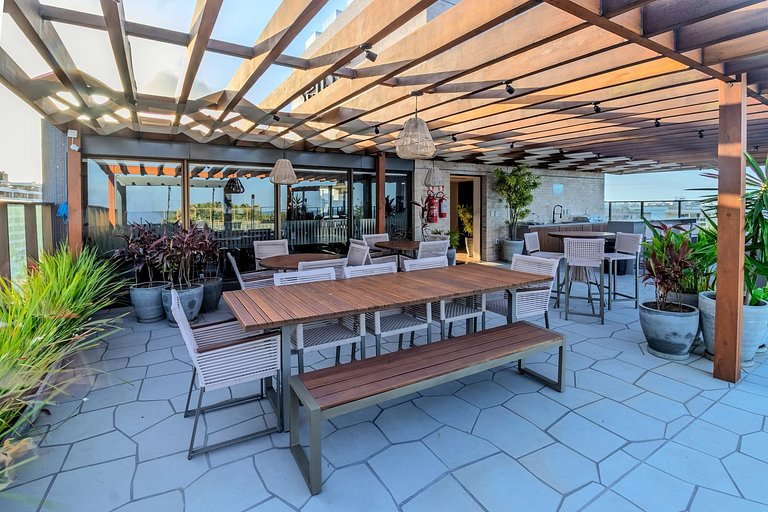 Flat pé na areia c/ jacuzzi privativa 015 Get Sense