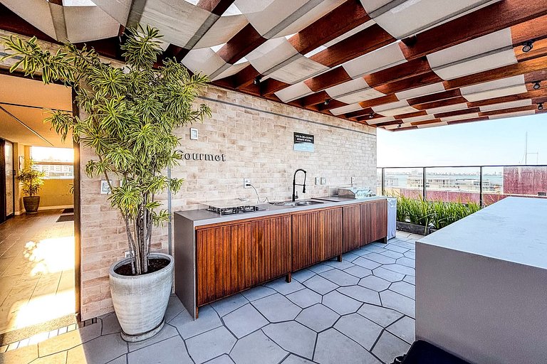 Flat pé na areia c/ área privativa 015 Get Sense